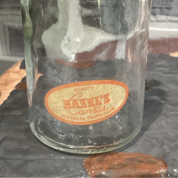 Vintage Hazels Candies Glass Jar - Metal Flip Clasp Top - Collectible - Rare - Picture 3 of 11
